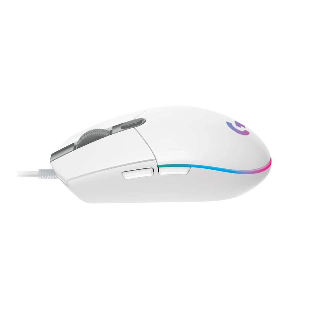 Logitech USB Gaming Mouse RGB Light Sync 6 Button G203 (White) view 3